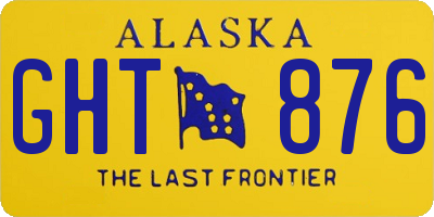 AK license plate GHT876