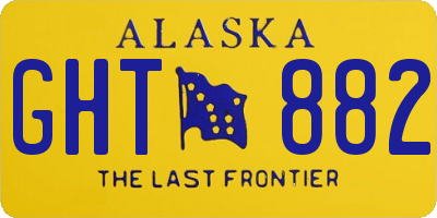 AK license plate GHT882