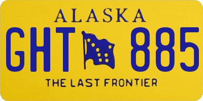 AK license plate GHT885