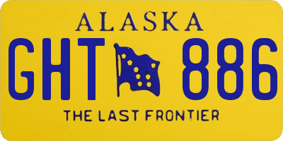 AK license plate GHT886