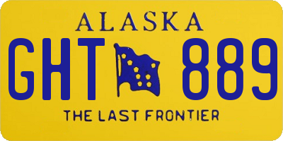 AK license plate GHT889