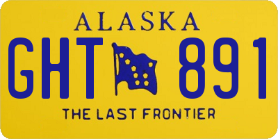 AK license plate GHT891