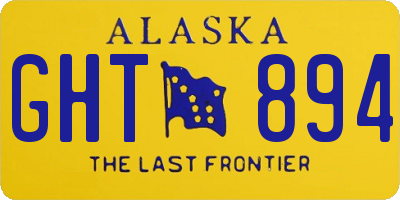 AK license plate GHT894
