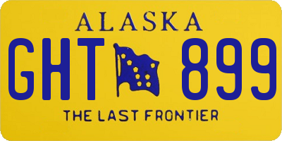 AK license plate GHT899