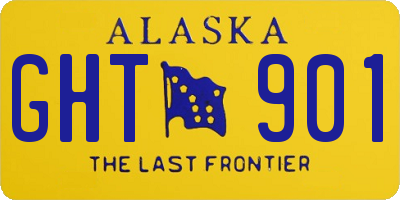 AK license plate GHT901