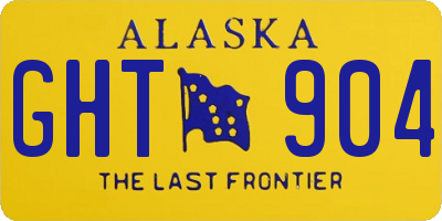 AK license plate GHT904