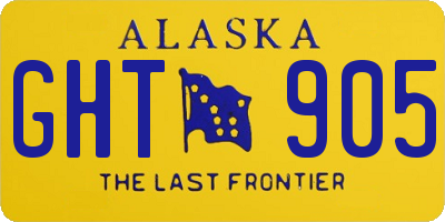 AK license plate GHT905