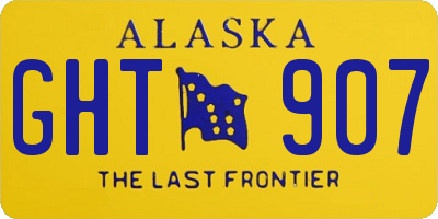 AK license plate GHT907