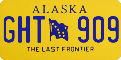 AK license plate GHT909