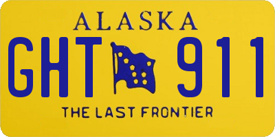AK license plate GHT911