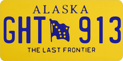 AK license plate GHT913