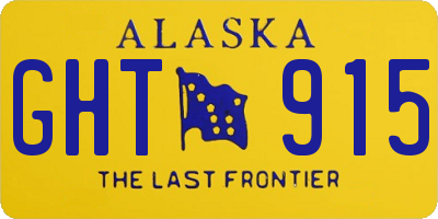 AK license plate GHT915