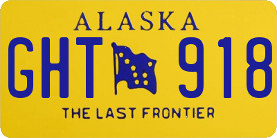 AK license plate GHT918