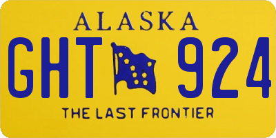 AK license plate GHT924