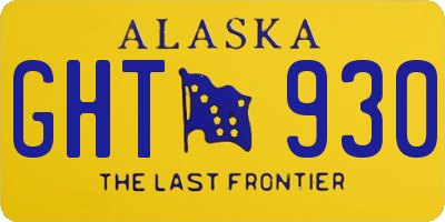 AK license plate GHT930