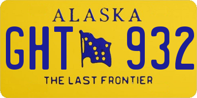 AK license plate GHT932