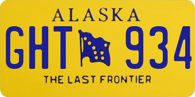 AK license plate GHT934