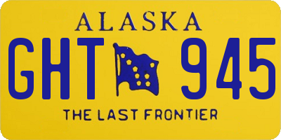 AK license plate GHT945