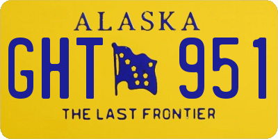 AK license plate GHT951