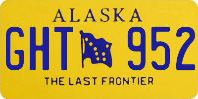 AK license plate GHT952