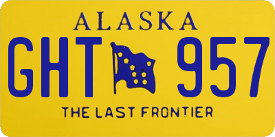 AK license plate GHT957