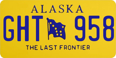 AK license plate GHT958