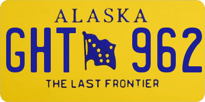 AK license plate GHT962
