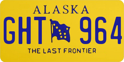 AK license plate GHT964