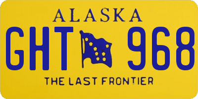 AK license plate GHT968