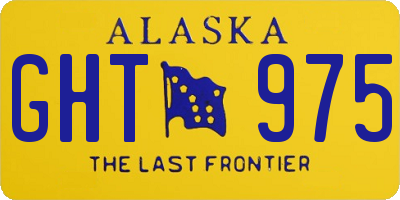 AK license plate GHT975