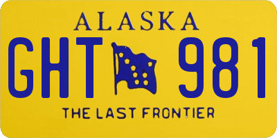 AK license plate GHT981