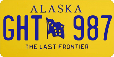 AK license plate GHT987