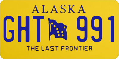 AK license plate GHT991