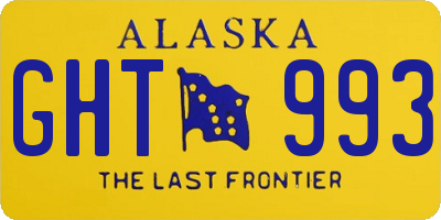 AK license plate GHT993