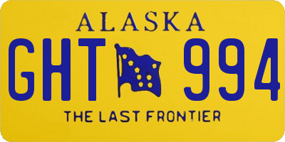 AK license plate GHT994