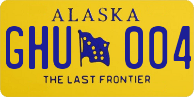 AK license plate GHU004