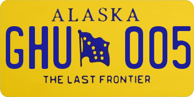 AK license plate GHU005
