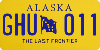AK license plate GHU011