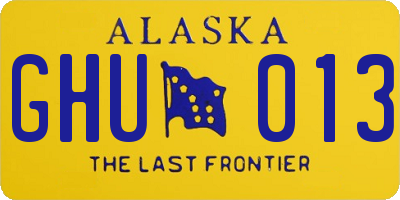 AK license plate GHU013