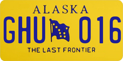 AK license plate GHU016