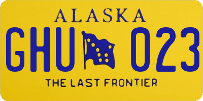 AK license plate GHU023