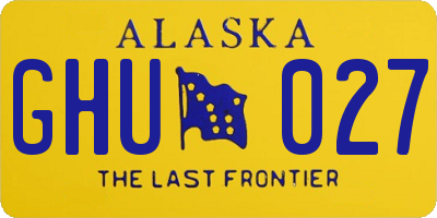 AK license plate GHU027