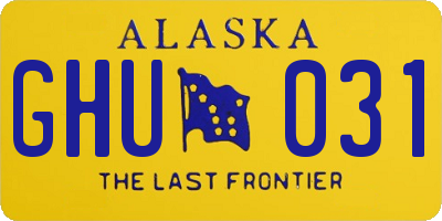 AK license plate GHU031