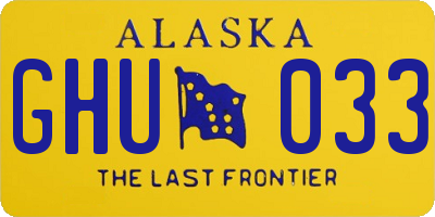 AK license plate GHU033
