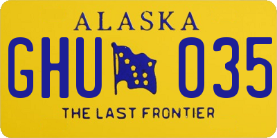 AK license plate GHU035