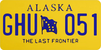 AK license plate GHU051