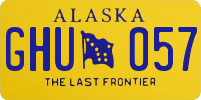 AK license plate GHU057