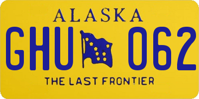 AK license plate GHU062