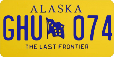 AK license plate GHU074