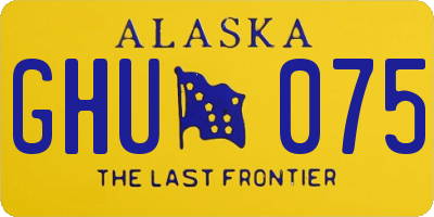 AK license plate GHU075